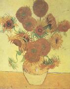 Vincent Van Gogh Still life:Vast with Fourteen Sunflowers (nn04) china oil painting reproduction